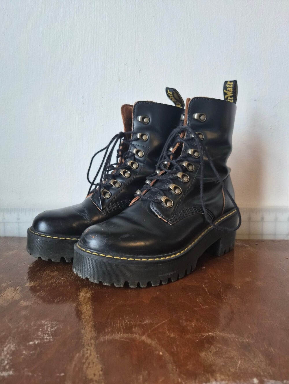 Dr Martens Leona Platform Heeled Boot
